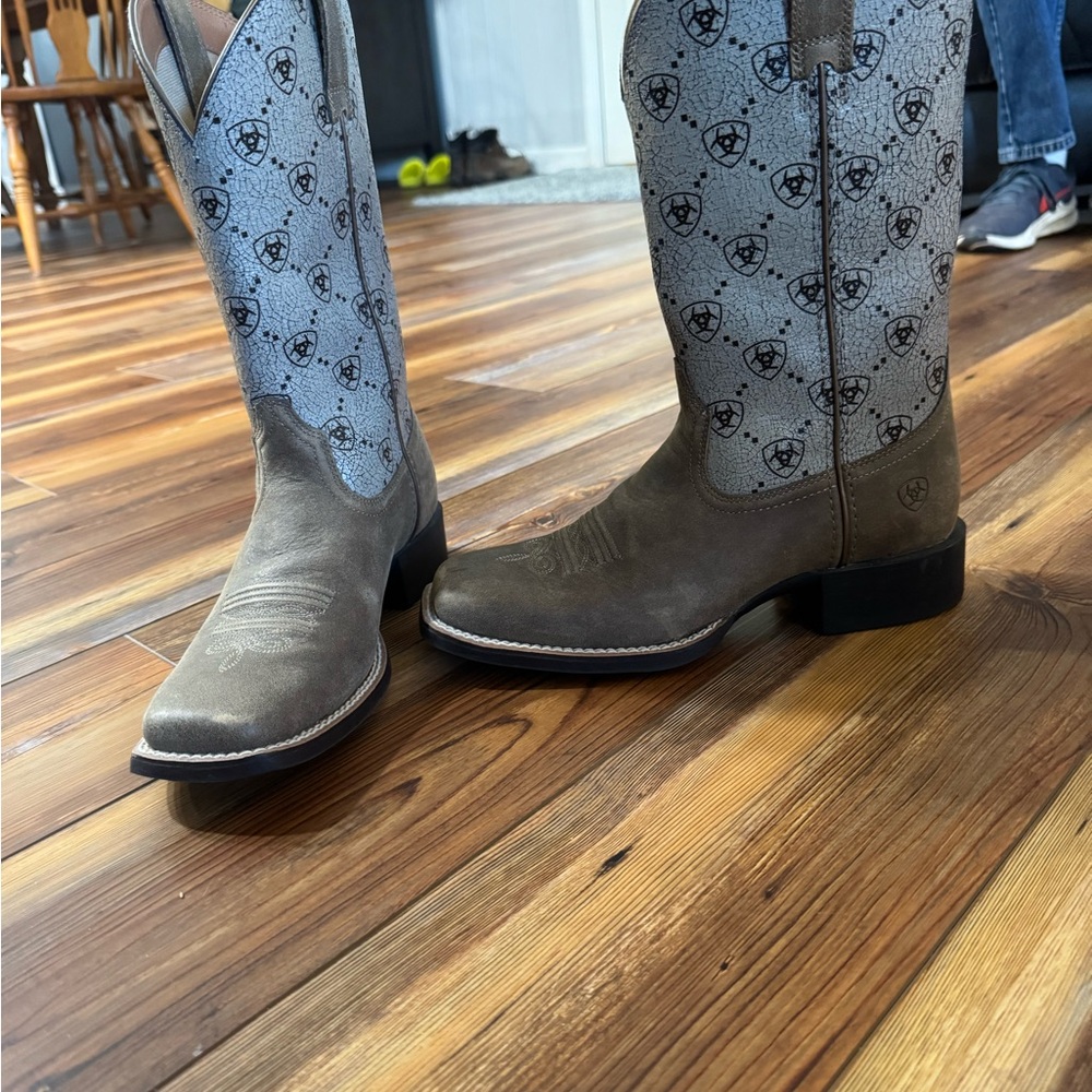 Ariat Gray and Brown Ankle Boots